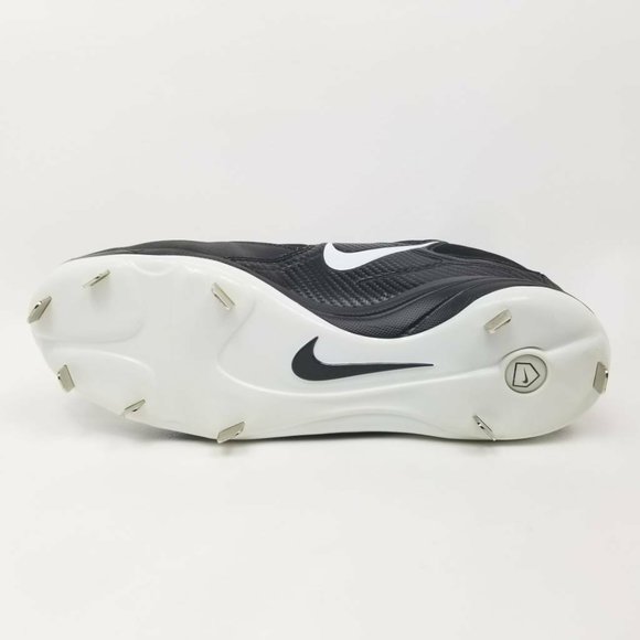 New Nike Air Mens 13.5 MVP Bsbl Pro Baseball Cleats Shoes Black White - Picture 2 of 8